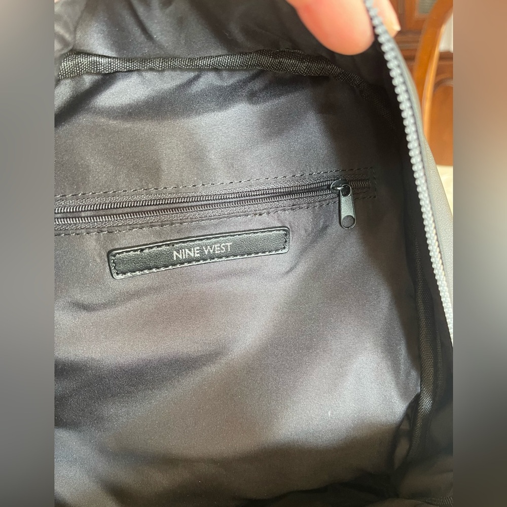 Black Leather Nine West Backpack - Picture 9 of 13